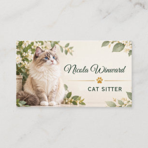 Carte de visite de garde de chat