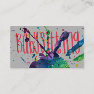 Carte de visite de garde d'enfants