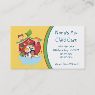 Carte de visite de garde d'enfants Ark