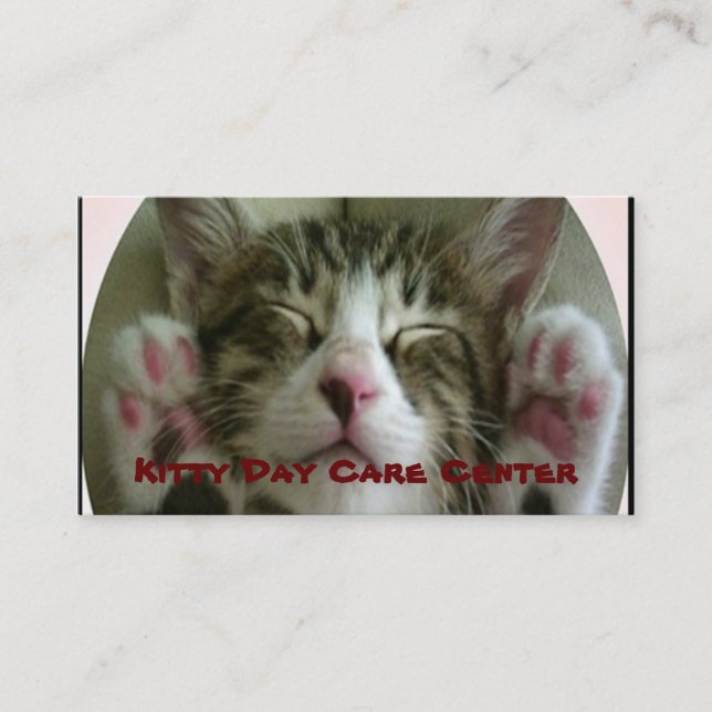 Carte de visite de garderie Kitty (Devant)