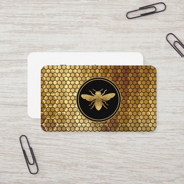 Carte de visite de gardien d'abeilles (Devant/Arrière en situation)