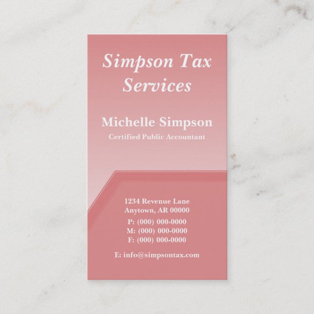 Carte de visite de Geo Tech, Rose Blush (Devant)