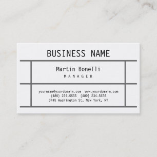 Carte de visite de gestionnaire de lignes grises b