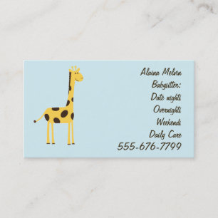 Carte de visite de girafe