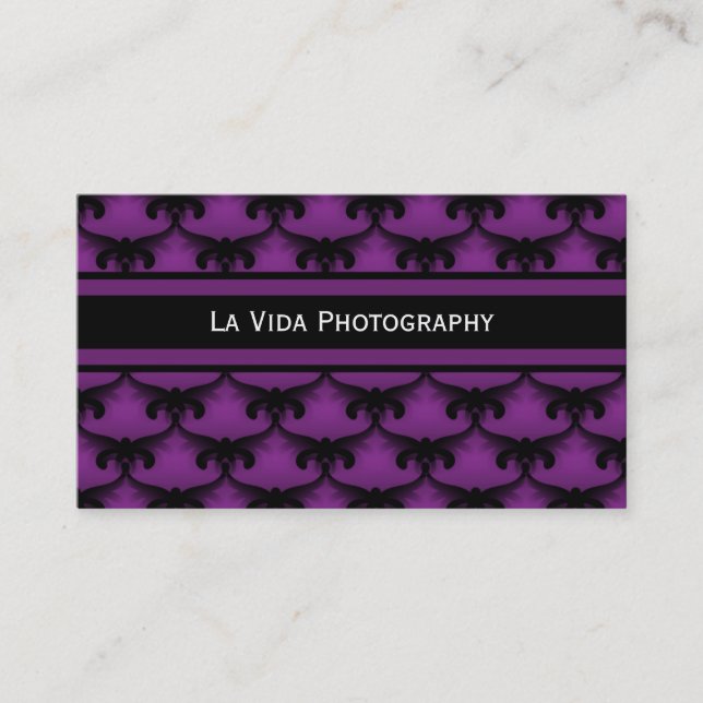Carte de visite de glam cosmopolite, violet (Devant)