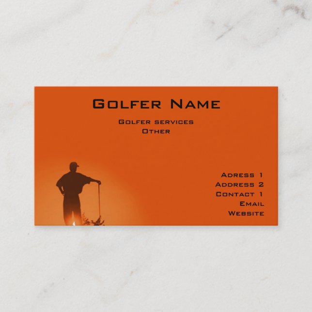 Carte de visite de golf (Devant)