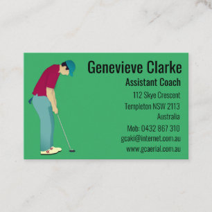 Carte de visite de golf