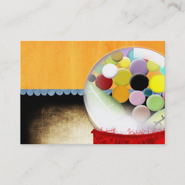 Carte de visite de gomme à bulles (Devant)