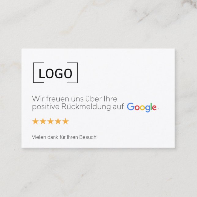 Carte de visite de Google (Devant)
