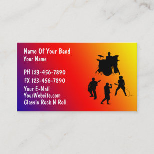 Cartes De Visite Groupe Musique Zazzle Fr