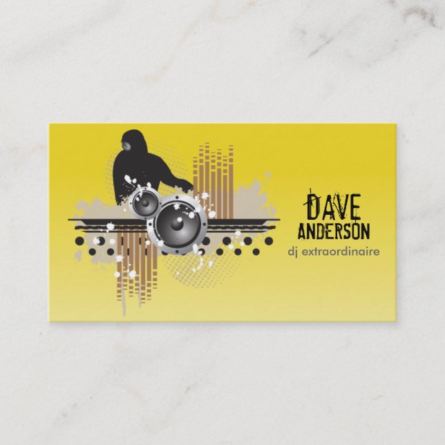 Carte de visite de groupe DJ (Funky Disk Jockey) (Devant)