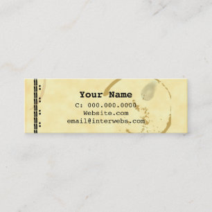 Carte de visite de Grunge de la machine à écrire à