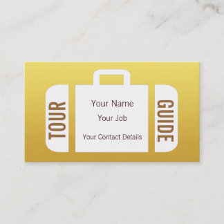 Carte de visite de guide touristique d'agent de