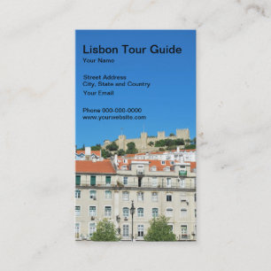 Carte de visite de guide touristique de Lisbonne