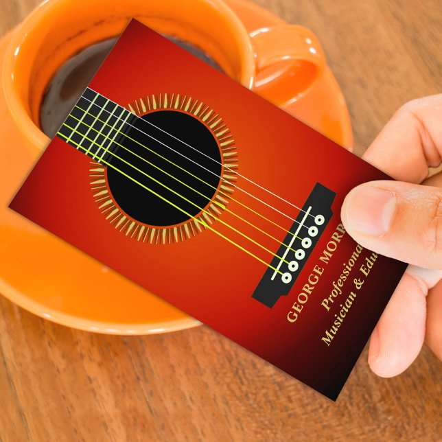 Carte de visite de guitare de musique (Créateur téléchargé)