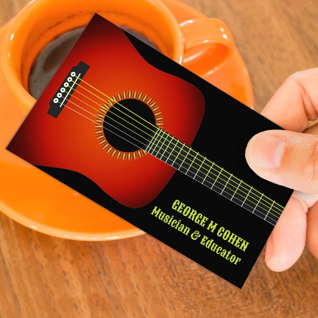 Carte de visite de guitare de musique (Créateur téléchargé)