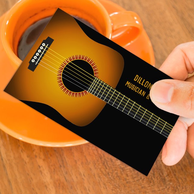 Carte de visite de guitare de musique (Créateur téléchargé)