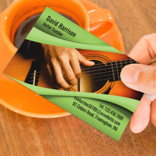 Carte de visite de guitare de musique