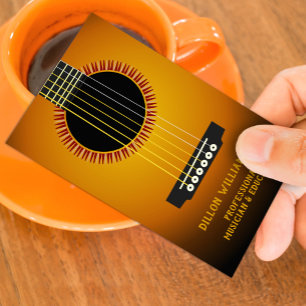 Carte de visite de guitare de musique