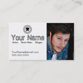Carte de visite de Headshot pour l'acteur