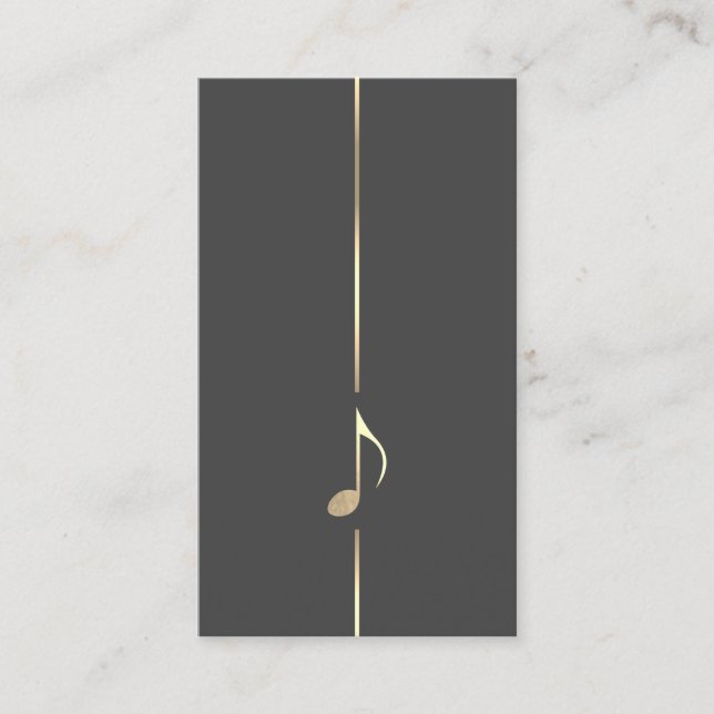 Carte de visite de huitième note de musique minima (Devant)