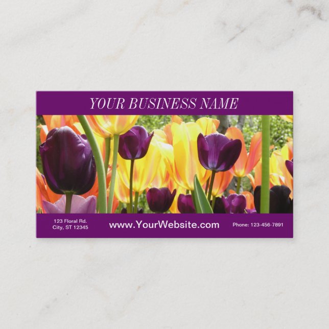 Carte de visite de jardin Tulip (Devant)