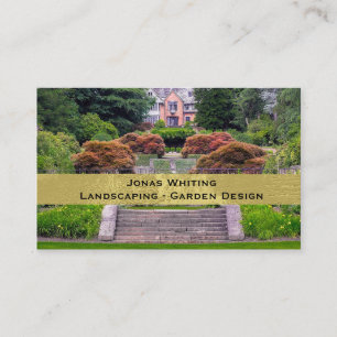Carte de visite de jardinage de photo élégante