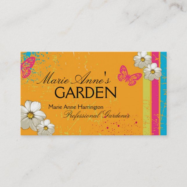 Carte de visite de jardinage moderne (Devant)