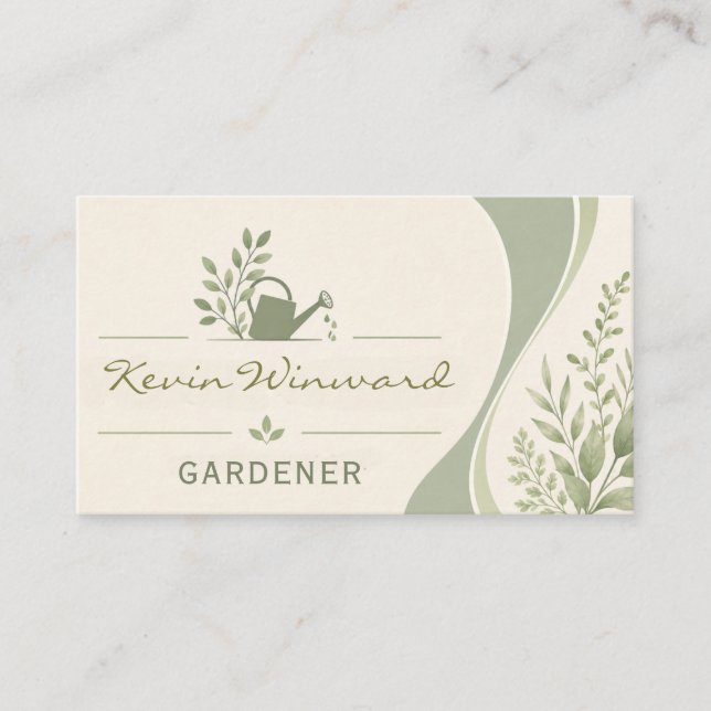 Carte de visite de jardinier (Devant)