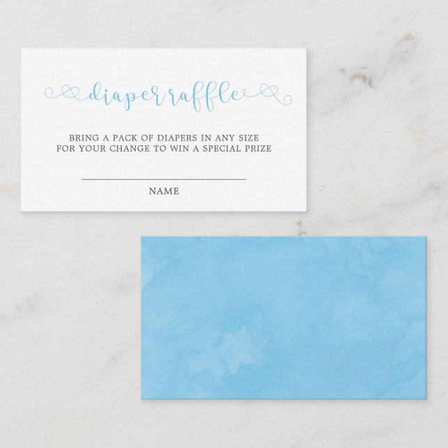 Carte de visite de jauge minimaliste bleu (Devant / Derrière)