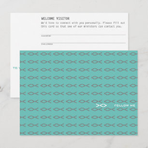 Carte de visite de Jésus Fish Text