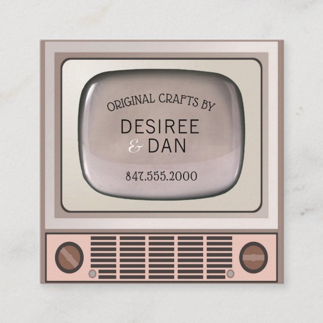 carte de visite de jeu de télévision vintage (Devant)