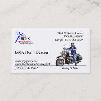 Carte de visite de klaxon d'Eddie