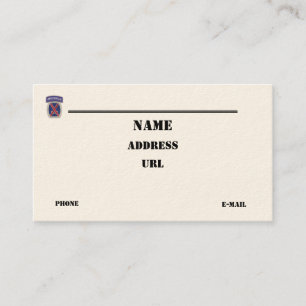 Carte de visite de la 10e Division de la montagne