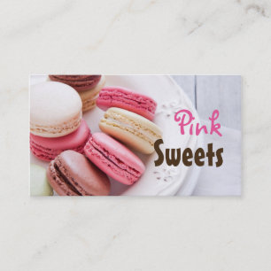 Carte de visite de la boulangerie Cute Pink Sweets