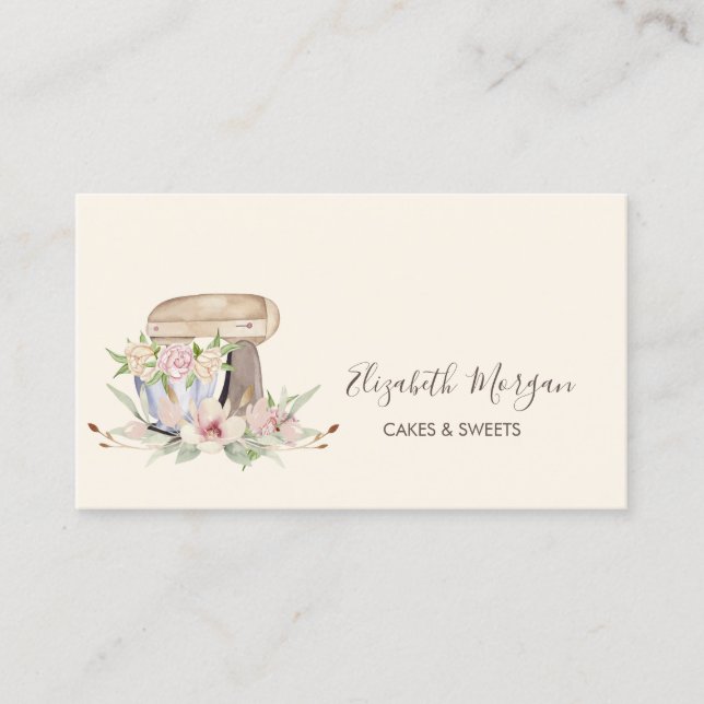 Carte de visite de la boulangerie Retro Mixer Flow (Devant)