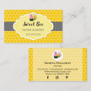 Carte de visite de la boulangerie Sweet Honey Bee 