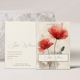 Carte de visite de la boutique de bijoux Coquelico