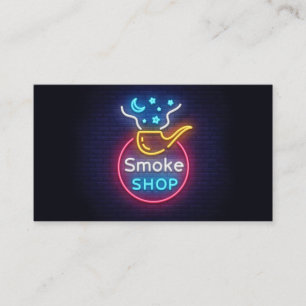 Carte de visite de la boutique de fumée néon
