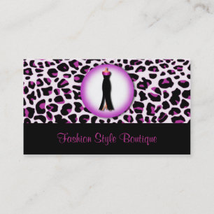 Carte de visite de la boutique de mode Leopard