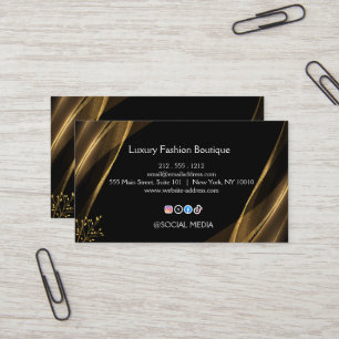 Carte de visite de la boutique de mode luxe noir o