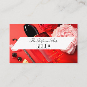 Carte de visite de la boutique de parfum Red Passi