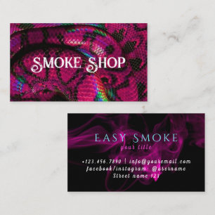 Carte de visite de la boutique de tabac Snake