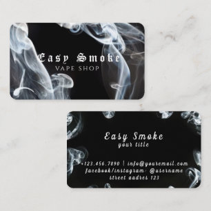 Carte de visite de la boutique de vape à fumée noi