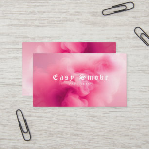 Carte de visite de la boutique de vape à fumée ros