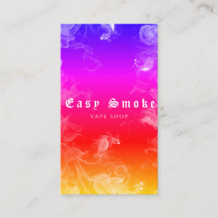 Carte de visite de la boutique de vape Rainbow Smo