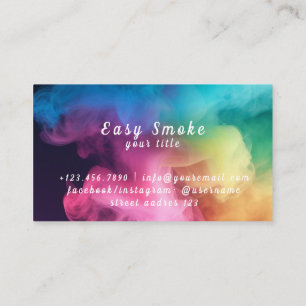 Carte de visite de la boutique de vapeur de fumée