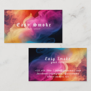 Carte de visite de la boutique de vapeur de fumée