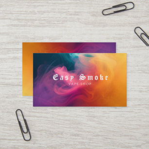 Carte de visite de la boutique de vapeur de fumée 