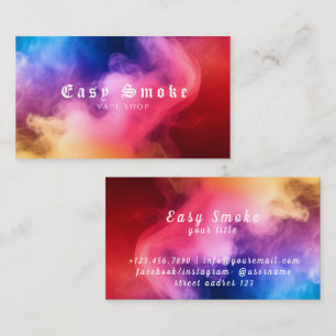 Carte de visite de la boutique de vapeur de fumée